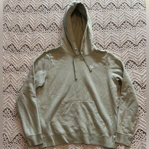 Nike Sage Green Pullover Hoodie Size Small Elastic, Synch Ties, Embroidery